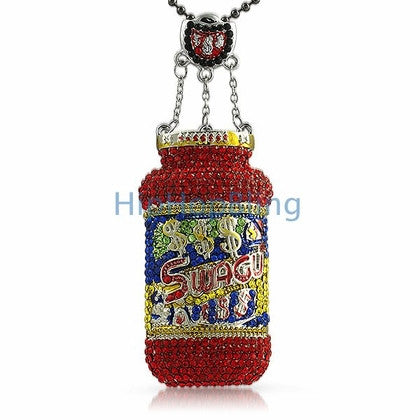 Swagu Custom Bottle Rhodium Pendant