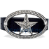 Texas Lonestar Oval Bling Gunmetal Belt Buckle