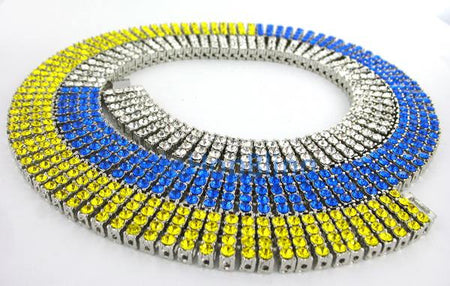 8MM Bead Chain Rhodium Necklace