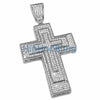 Triple Decker Bling Bling Cross Micro Pave CZ Setting