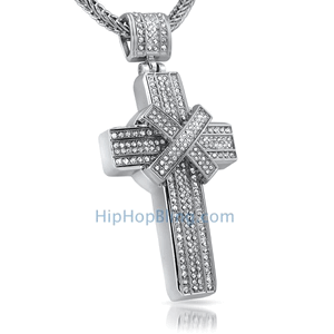 X Cross Bling Bling Pendant