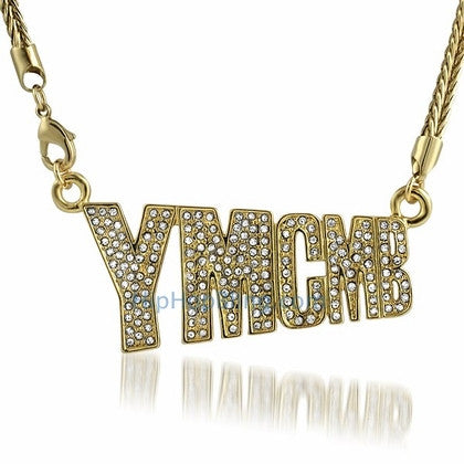 YMCMB Gold Bling Bling Pendant & Chain